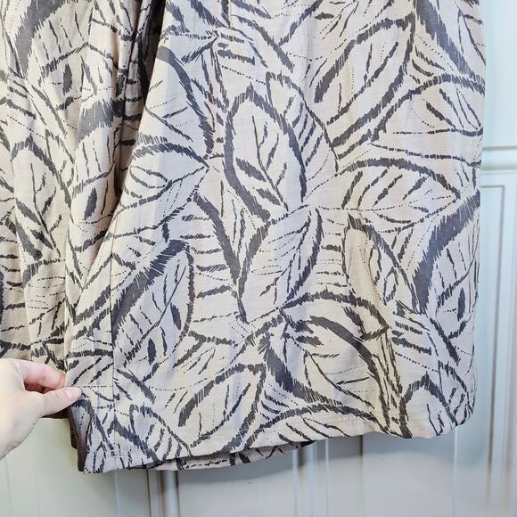 🦃 O’Neill Colin Leaf Print Culottes Capris Size Medium Beachy Coastal Grandma - Picture 7 of 11